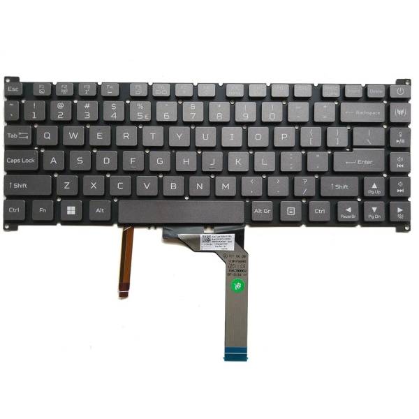 Tastatura Laptop Gaming, Acer, Predator Triton 500 SE PT516-52s, 6B.QFQN2.001, iluminata, RGB, neagra, layout US