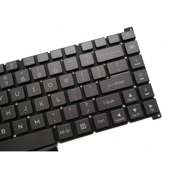Tastatura Laptop Gaming, Acer, Predator Triton 300 SE PT314-51s, N20C8, 6B.QBJN2.001, iluminata, RGB, neagra, layout US