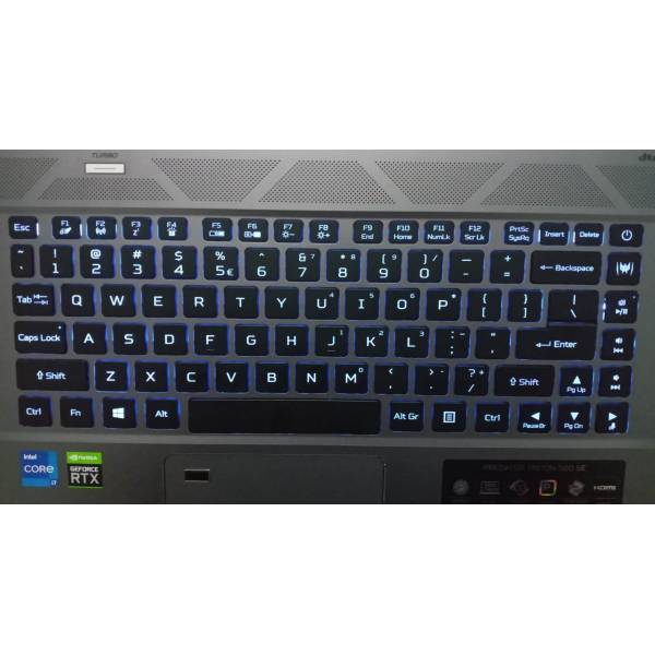 Tastatura Laptop Gaming, Acer, Predator Triton 300 SE PT314-51s, N20C8, 6B.QBJN2.001, iluminata, RGB, neagra, layout US