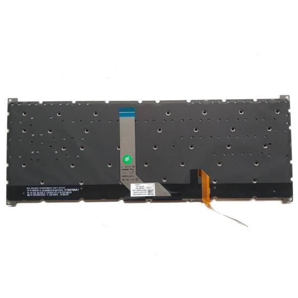 Tastatura Laptop Gaming, Acer, Predator Triton 300 SE PT314-51s, N20C8, 6B.QBJN2.001, iluminata, RGB, neagra, layout US