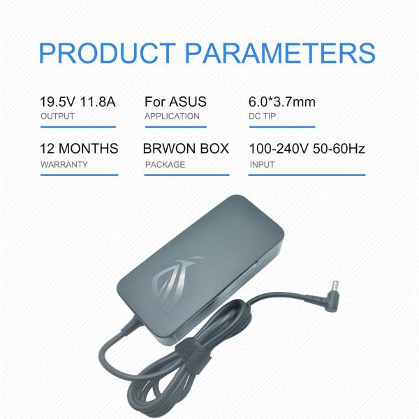 Incarcator Laptop Gaming, Asus, TUF A16 Advantage Edition FA617N, FA617NS, FA617NSR, FA617X, FA617XS, 0A001-00392300, ADP-230GBBE, 19.5, 11.8A, 230W, mufa 6.0x3.7mm