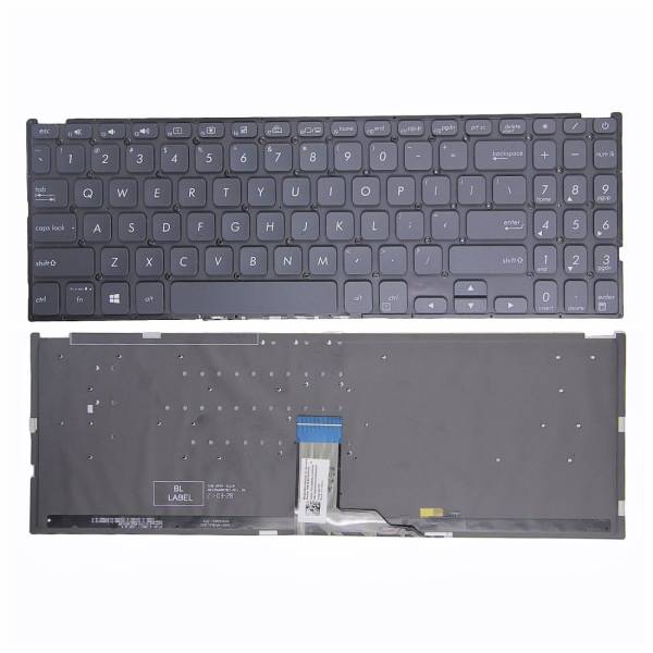 Tastatura Laptop, Asus, VivoBook 15 X512J, X512JA, X512JAU, X512JF, X512JP, X512U, X512UA, X512UB, X512UF, iluminata, neagra, layout US