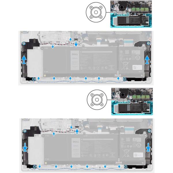 Boxe (difuzoare) Laptop, Dell, P112F, P112F001, P112F002, P112F003, 0J8FHX, J8FHX, PK230014800, PK230014809