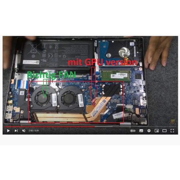 Cooler Laptop, Hp, Pavilion 14-CE, TPN-Q207, NS85B00-17K16, l26367-001, pentru placa video dedicata