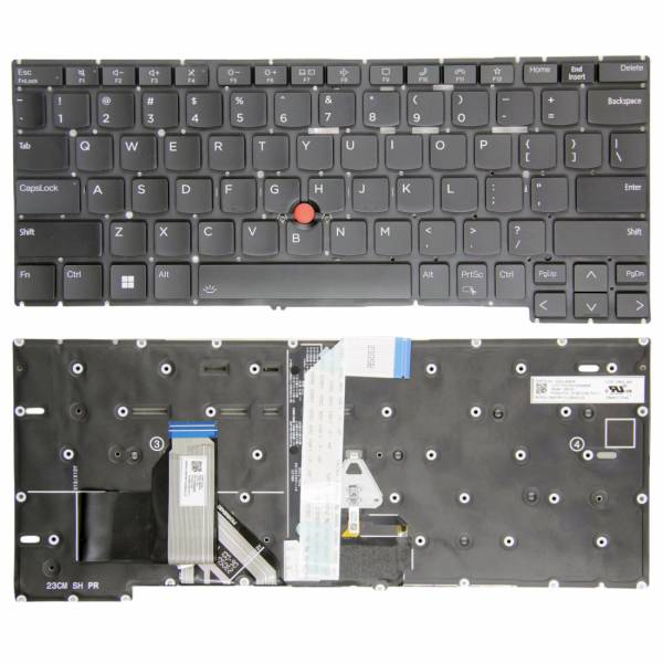 Tastatura Laptop, Lenovo, Thinkpad X13 Gen 4 Type 21EX, 21EY, 21J3, 21J4, iluminata, neagra, layout US