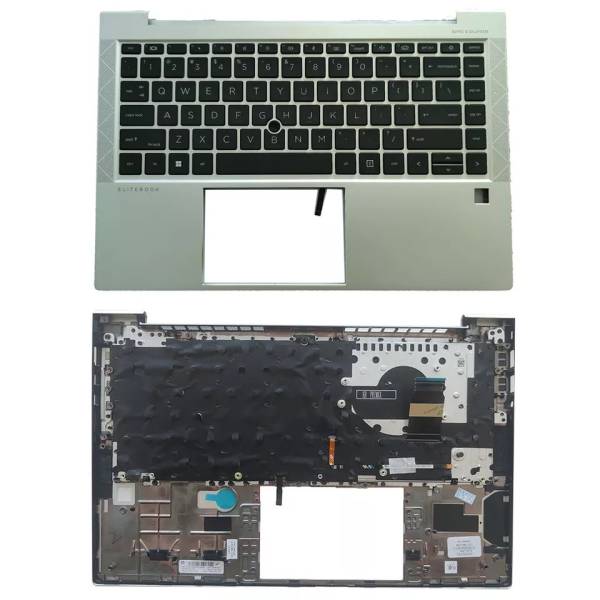 Carcasa superioara cu tastatura palmrest Laptop, HP, EliteBook 745 G8, M07090-001, M36312-001, 6070B1847701, iluminata, layout US