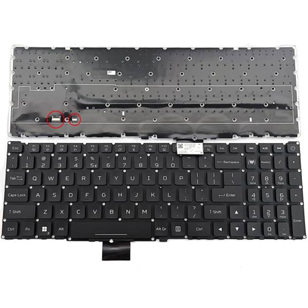 Tastatura Laptop Gaming, Acer, Predator Helios 300 PH317-56, N22C4, iluminata RGB, layout US
