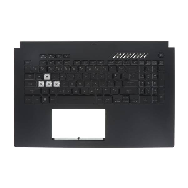Carcasa superioara cu tastatura palmrest Laptop Gaming, Asus, TUF707N, TUF707NV, TUF707NVR, TUF707NU, TUF707NUR, 90NR09I2-R31UI1, FA707RC-1B, 33NJKTAJNB0, iluminata, layout US