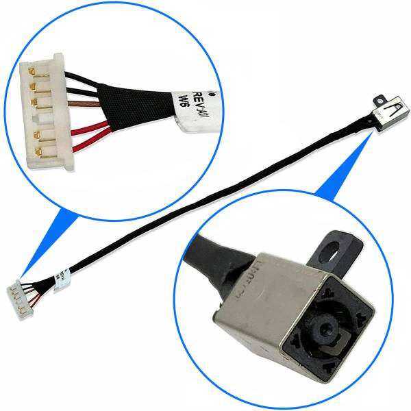 Mufa alimentare Laptop, Dell, Inspiron 17 5758, 0RYX4J, 450.03006.0001, Iris 15, 14cm