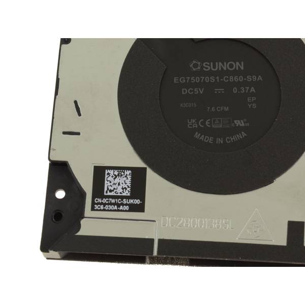 Cooler placa video Laptop, Dell, Precision 16 5680, 0C7W1C, 7C7W1C, EG75070S1-C860-S9A, DC2800138SL, BAPA0810R5HY011, DC2800138VL, 5V, 0.50A, GPU