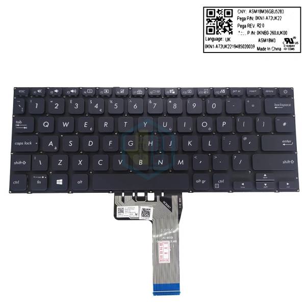 Tastatura Laptop, Asus, VivoBook 14 M409D, M409DA, iluminata, neagra, layout US