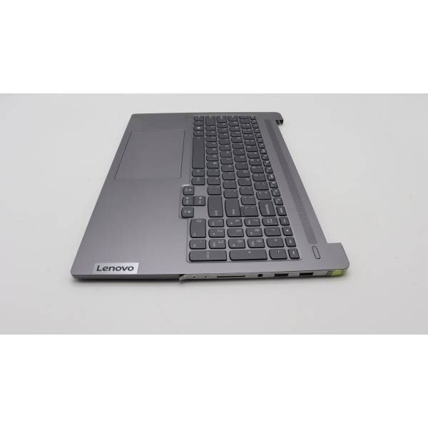 Carcasa superioara cu tastatura palmrest Laptop, Lenovo, IdeaPad Pro 5 16IRH8 Type 83AQ, 5CB1L44959, AM2YC000920, AM2YC000B00, Arctic Grey, layout US