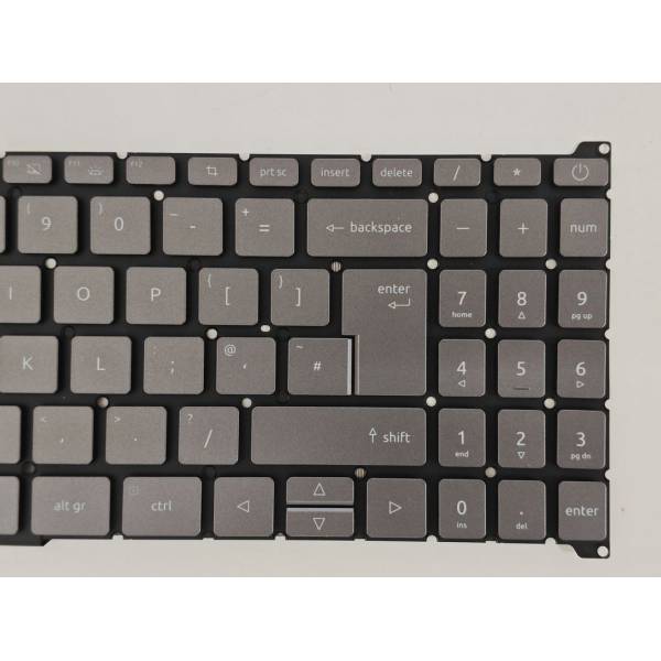 Tastatura Laptop Gaming, Acer, Aspire 7 A715-51G, N22Q3, iluminata, gri, layout UK