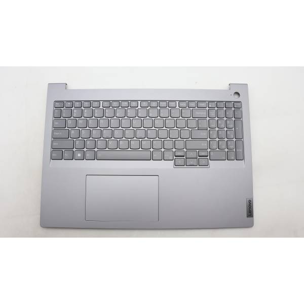 Carcasa superioara cu tastatura palmrest Laptop, Lenovo, ThinkBook 16 G7 IML Type 21MS, 5CB1M48550, 460.0TE0C.0001, Artic Grey, iluminata, layout US