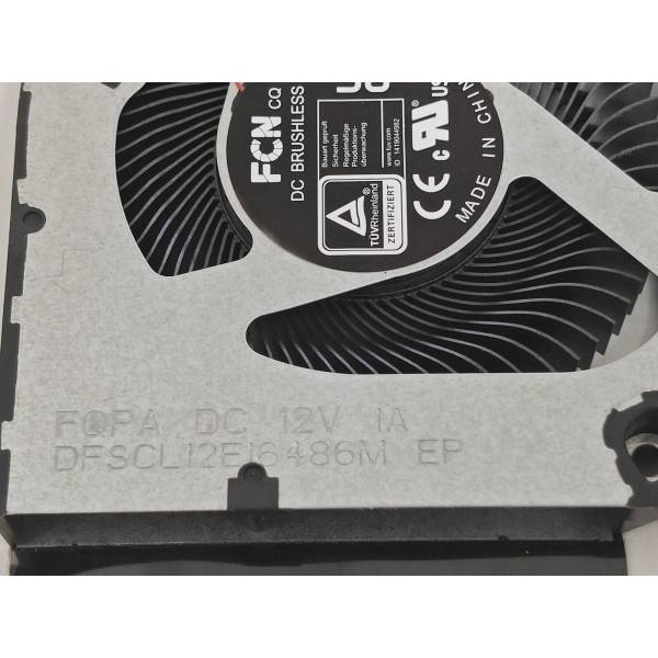 Cooler placa video Laptop Gaming, Acer, Predator Helios 16 PH16-71, PH16-72, 23.QNYN7.001, DFSCL12E16486M-FQPA, DQ5DC77F006, 12V, 1A, GPU