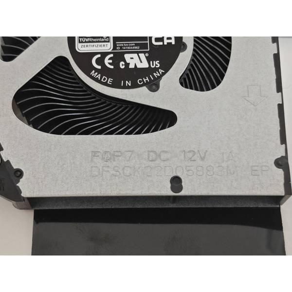 Cooler procesor Laptop Gaming, Acer, Predator Helios 16 PH16-71, PH16-72, 23.QNYN7.002, DFSCK22D05883M-FQP7, DQ5DC77F007, 12V, 1A, CPU