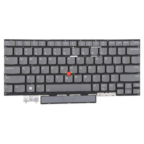 Tastatura Laptop, Lenovo, ThinkPad X1 Yoga 8th Type 21HQ, 21HR, iluminata, gri, layout US