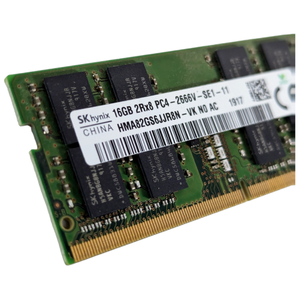 Memorie ram Laptop SK Hynix 16GB, DDR4, 2Rx8, PC4-2666V, 2666Mhz, HMA82GS6JJR8N-VK, PC4-21300, CL19, Non-ECC, sodimm, 260 pini