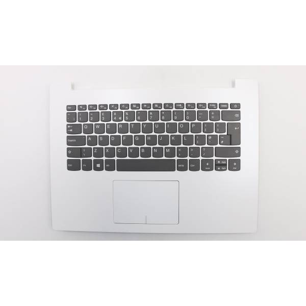 Carcasa superioara cu tastatura palmrest Laptop, Lenovo, IdeaPad 320-14IKB Type 80XK, 80YD, 5CB0N82368, AP13N000300, AM13N000100, DG421, alba, layout UK