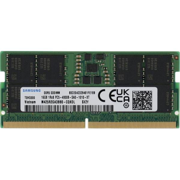 Memorie ram Laptop Samsung 16GB, DDR5, 1Rx8, 5600Mhz, PC5-5600B, M425R2GA3BB0-CQK0L, PC5-44800, CL40, Non-ECC, sodimm, 262 pini