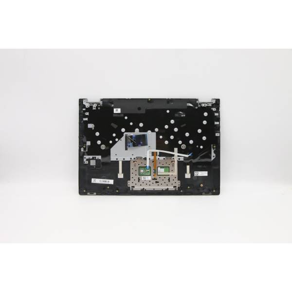 Carcasa superioara cu tastatura palmrest Laptop, Lenovo, IdeaPad C340-14IML Type 81TK, 81XN, 5CB0U42110, AM2GA000810, cu slot fingerprint, iluminata, argintie, layout US