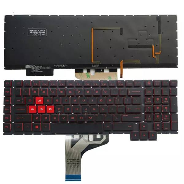 Tastatura Laptop, HP, Omen 17-AN, 17T-AN, TPN-Q195, 931688-001, 931689-001, 931690-001, iluminata, rosie, layout US