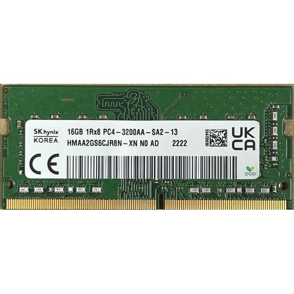 Memorie ram Laptop SK Hynix 16GB, DDR4, 1Rx8, PC4-3200AA, 3200Mhz, HMAA4GS6CJR8N-XN, PC4-25600, CL22, 1.2V, Non-ECC, sodimm, 260 pini