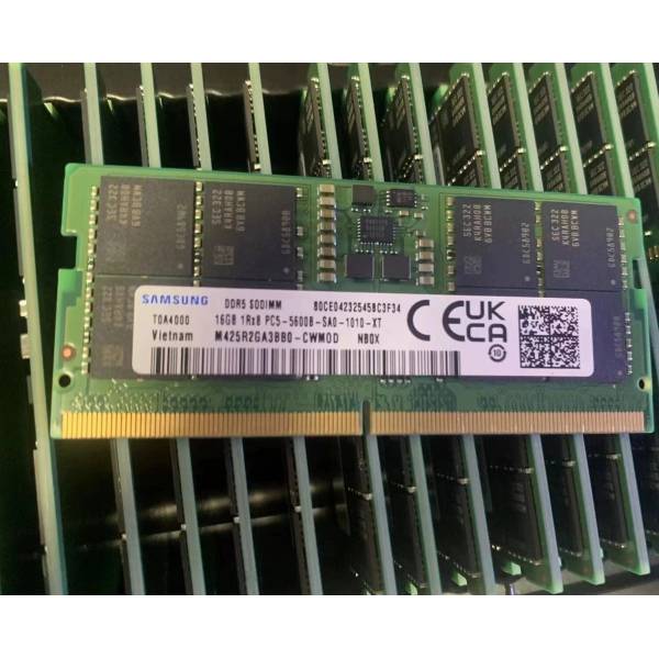 Memorie ram Laptop, Lenovo, FRU SM31J41893, Samsung, 16GB, DDR5, 1Rx8, 5600Mhz, PC5-5600B, M425R2GA3BB0-CWM0D, PC5-44800, CL40, Non-ECC, sodimm, 262 pini