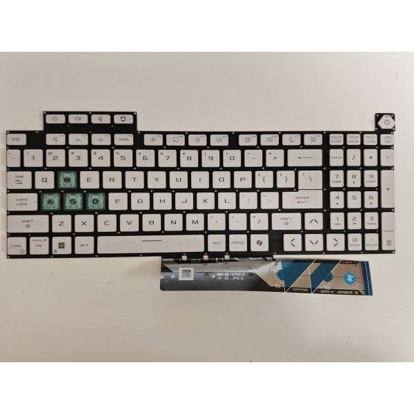 Tastatura Laptop Gaming, Asus, TUF F16 FX608J, FX608JH, FX608JHR, FX608JM, FX608JMR, FX608JP, FX608JPR, iluminata, alba, layout US