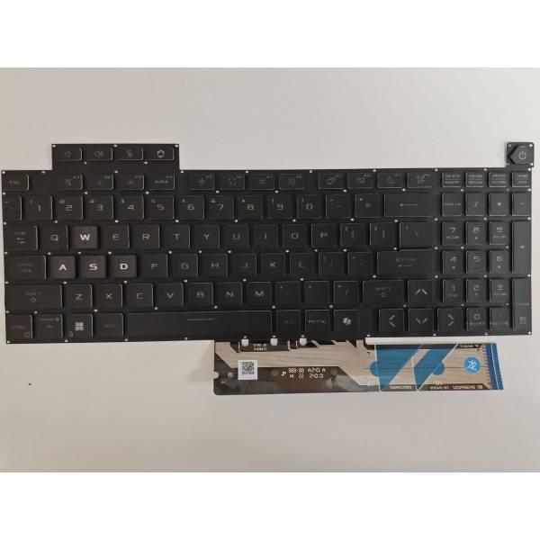 Tastatura Laptop Gaming, Asus, TUF F16 FX608J, FX608JH, FX608JHR, FX608JM, FX608JMR, FX608JP, FX608JPR, iluminata, neagra, layout US