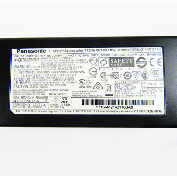 Incarcator Laptop, Panasonic, Toughbook CF-33 MK2 DDR4, CF-AA5713A, 15.6V, 7.05A, 110W, mufa 5.5x2.5mm