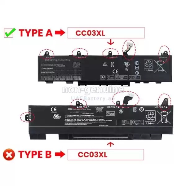 Baterie compatibila Laptop, HP, L77608-1C1, L77608-1B2, L77608-1B1, M12328-2C1, M12328-2D1, M12451-006, HSTNN-LB8Q, 8PZ95AV, TPN-DB0D, GR03XL, HSTNN-IB9F, CC03XL, 11.4V, 4500mAh, 51Wh