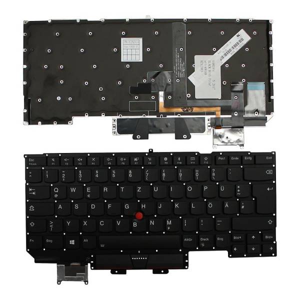 Tastatura Laptop, Lenovo, ThinkPad X1 Carbon 6th Gen Type 20KH, 20KG, 01YR573, 01YU651, 01YU652, 01YR537, 02HL880, 02HL882, iluminata, layout DE (germana)