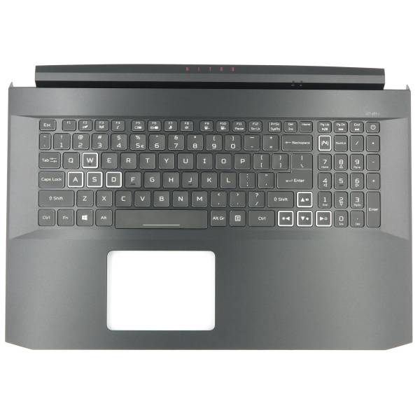 Carcasa superioara cu tastatura palmrest Laptop, Acer, Nitro 5 AN517-54, 6B.QCUN2.001, cu iluminare RGB, layout US