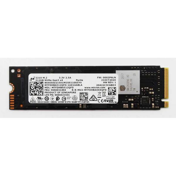 SSD Laptop Micron 2210, M.2 Gen3 x4 NVMe 512GB, MTFDHBA512QFD, DP/N 092RF3, 0C6M2M, bulk