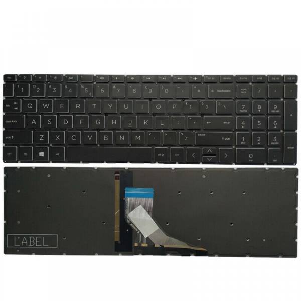 Tastatura palmrest Laptop, HP, Pavilion X360 15-CR, 15T-CR, TPN-W132, iluminata, neagra, layout US