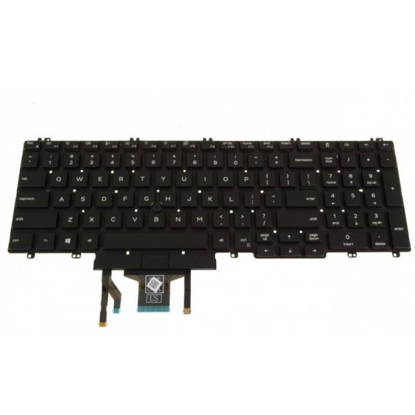 Tastatura Laptop, Dell, TCWPM, 0TCWPM, M25NK, 0M25NK, iluminata, neagra, Dual Point, layout US