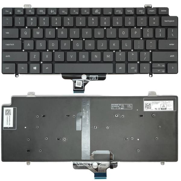 Tastatura Laptop, Dell, Latitude 7410, P119G, P119G001, iluminata, neagra, layout US