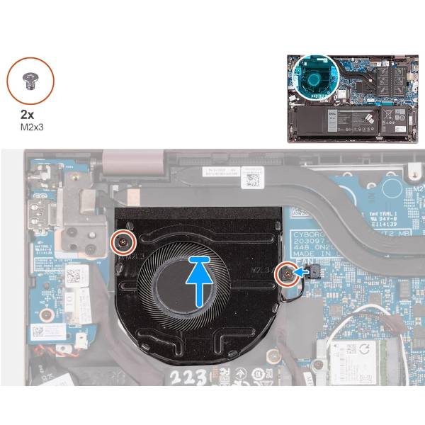 Cooler Laptop, Dell, Vostro 14 5415, P143G, P143G002, B6805AFHNF2000TN, 023.100NB.0011, 5V, 0.6A