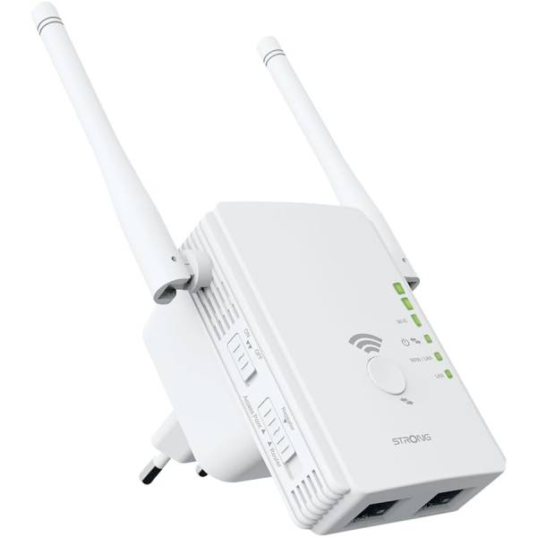 Repetor Wifi pentru acasa si la birou, Extender si punct de acces fara fir, Viteza de 300 Mbps, Porturi LAN si Port WLAN, 2 antene, Potrivit pentru toate dispozitivele Wi-Fi, Alb Repetor Wifi pentru acasa si la birou, Extender si punct de acces fara fir, Viteza de 300 Mbps, Porturi LAN si Port WLAN, 2 antene, Potrivit pentru toate dispozitivele Wi-Fi, Alb