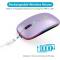 Mouse Wireless TQQ, 2.4Ghz USB, Bluetooth, urmarire optica 1600 DPI, Mouse LED reîncărcabil cu mod dublu pentru Laptop, PC, iOS, Android, iPad, Windows
