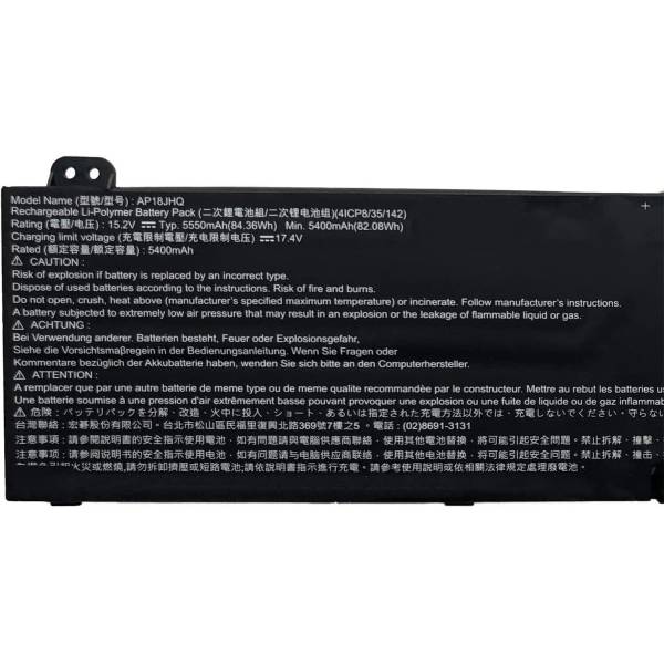 Baterie Laptop, Laptop, Acer, ConceptD 7 CN715-71, 4ICP8/35/142, KT.00408.001, AP18JHQ, 15.2V, 5400mAh, 82.08Wh Baterie Laptop, Laptop, Acer, ConceptD 7 CN715-71, 4ICP8/35/142, KT.00408.001, AP18JHQ, 15.2V, 5400mAh, 82.08Wh