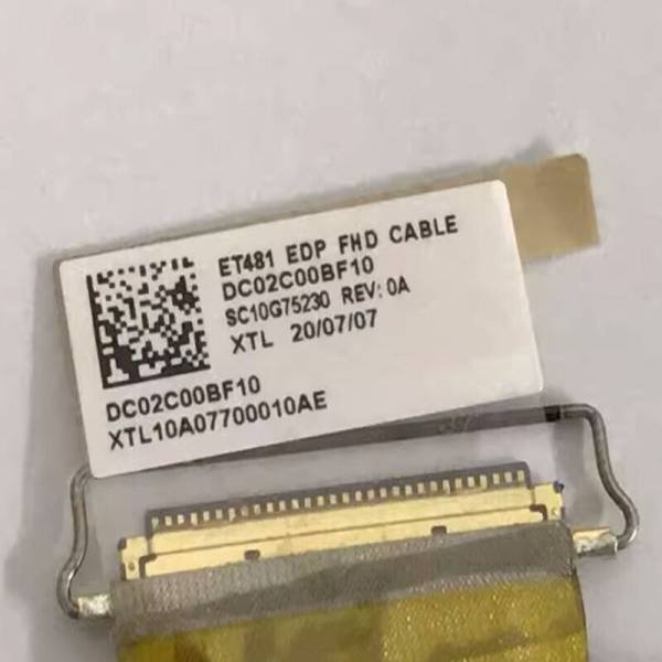 Cablu video LVDS Laptop, Lenovo, ThinkPad T480S Type 20L7, 20L8, 01YN993, 01EN999, DC02C00BF10, DC02C00BF00, FHD, ET481 EDP Cable, 30 pini