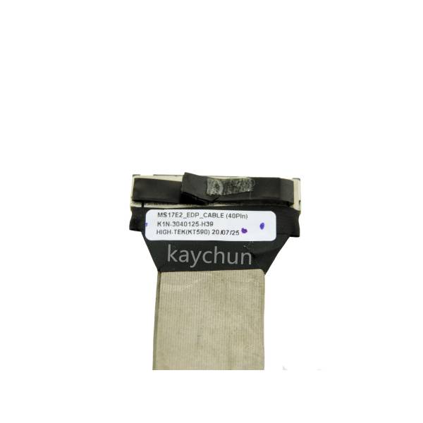 Cablu video LVDS laptop, MSI, GP75, GL75, GE75, WE75, MS-17E4, MS-17E5, MS17E2, MS17E3, MS17E4, MS17E5, MS17E7, MS17E9, MS-17E2, MS-17E3, MS-17E4, MS-17E5, MS-17E7, MS-17E9, K1N-3040125-H39, MS17E2 EDP cable, 120Hz/144Hz, 40 pini