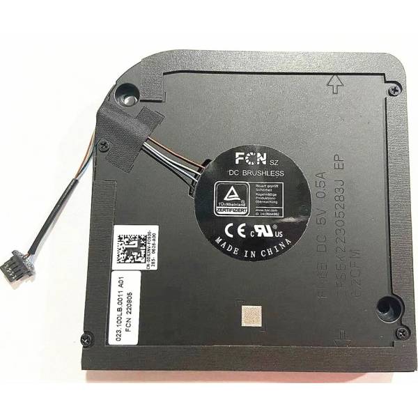 Cooler Laptop, Dell, 0DXJNV, DXJNV, DFS5K22305283J-FN6B, 023.100LB.0011, EG50050S1-CH00-S9A, 023.100LB.0021, 5V, 0.5A