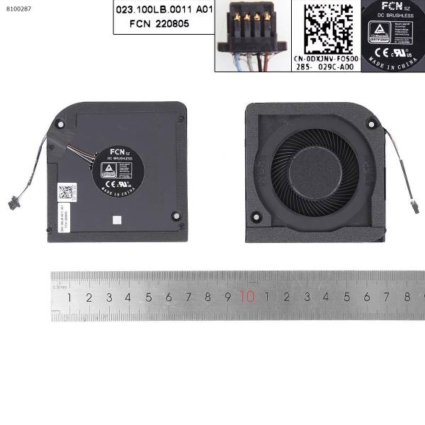 Cooler Laptop, Dell, 0DXJNV, DXJNV, DFS5K22305283J-FN6B, 023.100LB.0011, EG50050S1-CH00-S9A, 023.100LB.0021, 5V, 0.5A