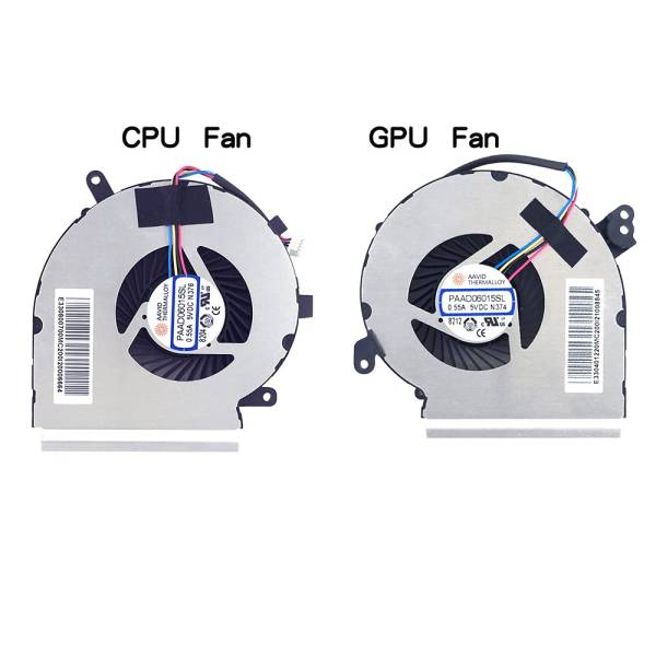 Set coolere Laptop Laptop, MSI GL72, 6RD, 6RE, 7RD, 7RDX, MS-1799, PAAD06015SL, N284, N371, N403, N402, N366, 5V, 0.55A, 4 pini