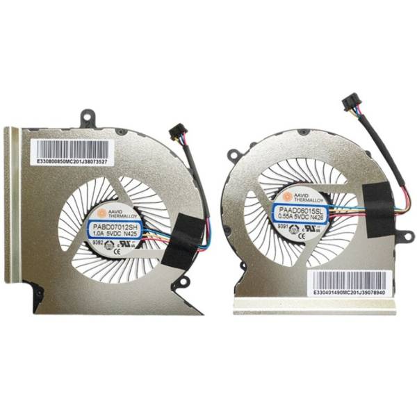 Set coolere Laptop, MSI, GE65, GL65, GP65, WE65, 9TI, 9TJ, MS-16U1, MS-16U2, MS-16U7, PABD07012SH, PAAD06015SL, N425, N426, 5V, 1A, 4 pini