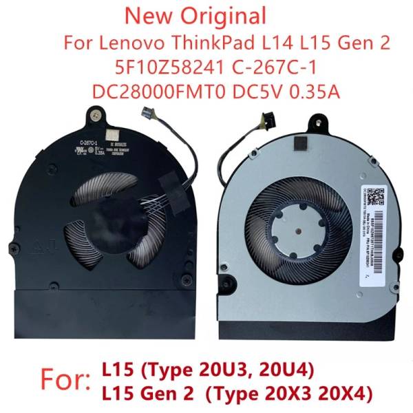 Cooler Laptop, Lenovo, ThinkPad L15 Type 20U7, 20U8, 5H40S72947, 5H40S72948, UMA, BAPA0705R5HY008, DC28000FLV, 5V, 0.5A