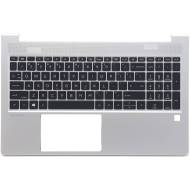 Carcasa superioara cu tastatura palmrest Laptop, HP, ProBook 450 G8, 455 G8, M21742-001, M21740-B31, M21742-B31, M22004-B31, iluminata, layout US